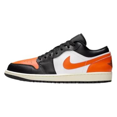 Imagem de Tênis masculino Air Jordan 1 Low (preto/branco/vela/estrela do mar), Preto/estrela-do-do-mar vela branca, 44