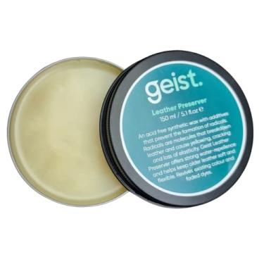 Imagem de Geist. Cera conservadora de couro | Restaurar, proteger, nutrir e impermeabilizar | Para couro em carros, móveis, roupas, sapatos e bolsas | 150 ml