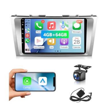 Imagem de XGU Estéreo automotivo 8 núcleos 4 + 64 GB para Toyota Camry 2006 2007 2008 2009 2010 2011 rádio Apple Carplay Android Auto, tela sensível ao toque de 9 polegadas para câmera Camry Car Play GPS WiFi