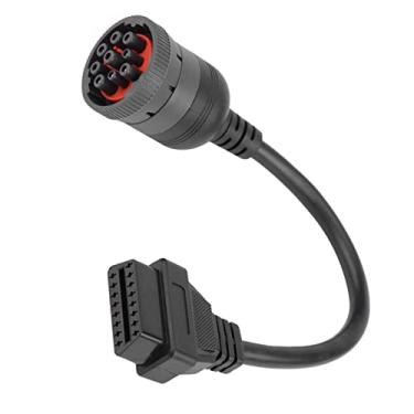 Imagem de Snsowed Ferramenta de Diagnóstico de Caminhão Fêmea 16 Pinos OBD2 Cabo Adaptador de 9 Pinos, Material de PVC de Alta Resistência, Acabamento Requintado, Econômico, Funções Básicas
