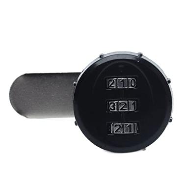 Imagem de Fechadura de came combinada, trava de armário com senha sem chave, camlock reiniciável de 3 dígitos para guarda-roupa, caixa de correio, liga de zinco, para armários e gavetas