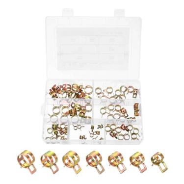 Imagem de HARFINGTON 70 braçadeiras de mangueira tipo faixa de mola 6/9/10/11/12/14/16 mm clipe de mola de mangueira de mangueira de silicone braçadeira de tubo de vácuo braçadeira de tubo de baixa pressão