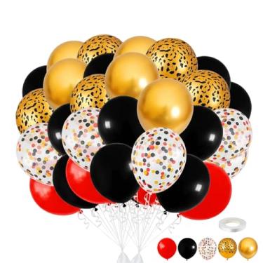 Imagem de Cheetah Print Balloons, 50-Piece Set with Ribbons, Animal Print Birthday Decor for Parties, Weddings, Anniversaries, Baby Showers, Seasonal Events
