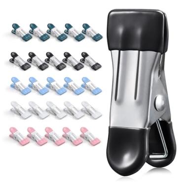 Imagem de Alfinetes de roupas resistentes para porta externa, pacote com 50, clipes de chip de 5 cm, clipes de saco, prendedores de roupa, clipes de saco clipes de alimentos para lavanderia, clipes de saco para