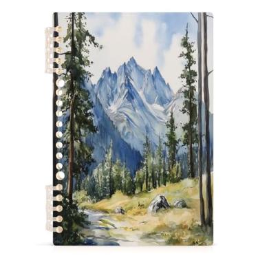 Imagem de Burbuja Caderno Lane in Mountain, papel pautado universitário A5 com 60 folhas, fichário para escritório, 1 pacote