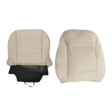 Imagem de Vroelos Capa de assento perfurada de couro inferior do motorista, capa de substituição Tan capa de assento lateral do motorista compatível com Subaru Outback Legacy 2015-2019