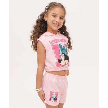 Imagem de Conjunto Infantil Capuz Minnie Disney Tam 4 a 10-19041, Rosa, 4