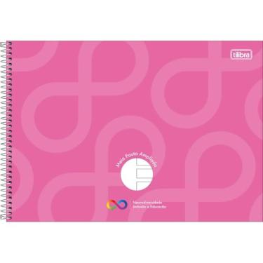 Imagem de Tilibra - Caderno Espiral Capa Dura Meia Pauta Ampliada Tilibra Neuro 40 Folhas - Capa Rosa