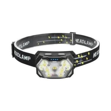 Imagem de Lanterna De Cabeça LED Recarregável À Prova d'Água Com Sensor De Movim