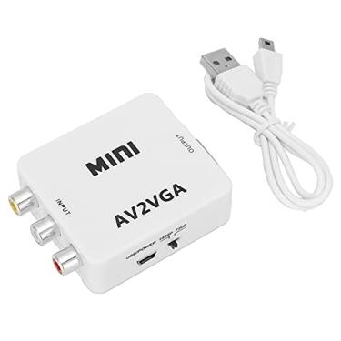 Imagem de Akozon Mini Conversor de Vídeo HD 1080P Adaptador AV para VGA - Conecte Seu Computador à TV, Sem Necessidade de Software, Design Compacto Com Cabo de Dados