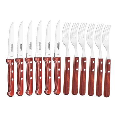 Imagem de Jogo de Talheres Polywood Para Churrasco - 12 Peças - Tramontina