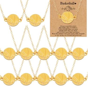 Imagem de Quelay Colares esportivos em massa presente de Natal para meninas adolescentes joias pingente pingente para mulheres, lembrancinhas de festa de treinador, 0.9 x 0.9 inches, Sem Pedra Preciosa