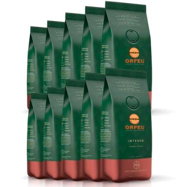 Imagem de Café em Grãos Premium Orfeu Intenso Kit 10 Pacotes de 250g