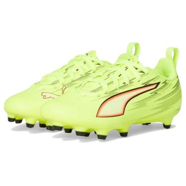 Imagem de Puma Tênis infantil unissex Ultra 6 Play Firme/Artificial Ground Soccer Chuteiras (criança pequena), Alerta amarelo/preto/vermelho brilhante/limão, 15