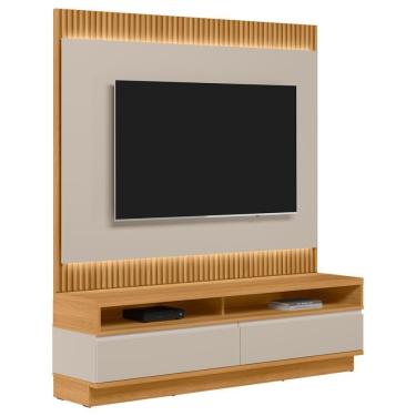 Imagem de Painel Para Tv 70 Pol E Rack Bancada 180cm Real L06 Tauari/off White Fosco - Mpozenato