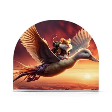 Imagem de Porta-guardanapos de dragão de pato engraçado, porta-guardanapos para guardanapos de jantar, porta-guardanapos de coquetel para guardanapos de papel de jantar