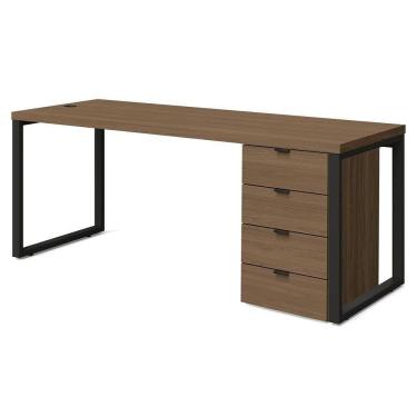 Imagem de Mesa Escritorio 190 Cm E Gaveteiro 4 Gavetas Frame Kappesberg Munique