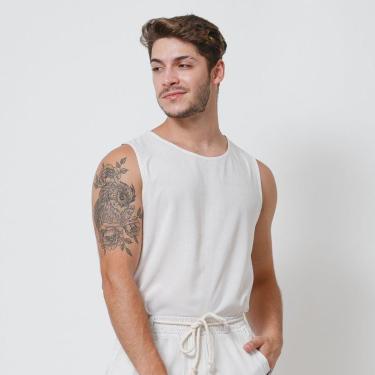 Imagem de Regata Viscose Santo Luxo Man Branco-Masculino