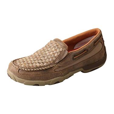 Imagem de Twisted X Mocassim feminino slip-on para dirigir moc, Bomber/Dusty Tan, 37 (M)