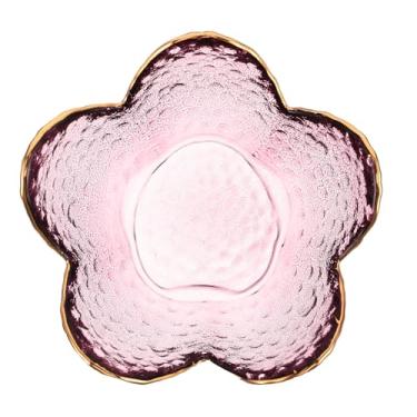 Imagem de ABOOFAN Pequena bandeja de joias de vidro em forma de flor, tigela para mulheres, bugiganga portátil, para anéis, brincos, chaves, presente elegante para esposa, mãe, filha, decoração de quarto