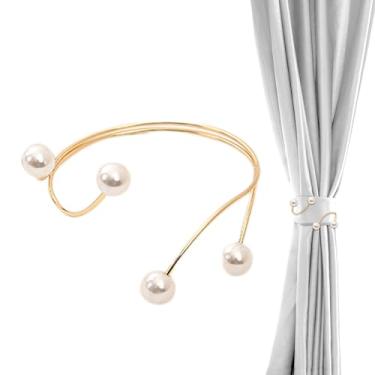 Imagem de Puxadores de Cortinas | Ferragens para Cortinas de Cor Pérola,Suportes para em Metal - para Apartamento, Casa, Hotel, Sala de Estar, Quarto, Portas, Berçário, Escritório, Restaurante