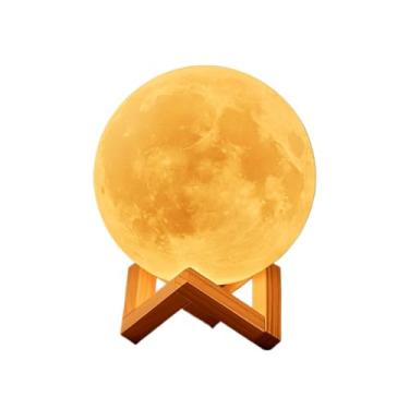 Imagem de Abajur Lua 3D LED 10cm – Luminária Decorativa, Luz Noturna Aconchegante e Presente Incrível Elegante E Prático Adequado Para Quartos E Salas De Estar(1)