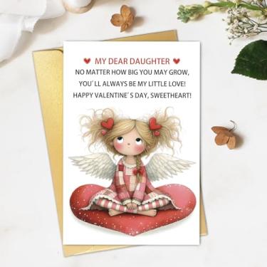 Imagem de Happy Valentine's Day Card for Daughter, Daughter Valentines Card Gift from Mom Dad, You'll Always Be My Little Love