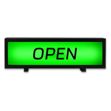 Imagem de Homsewit Placa aberta de LED para negócios, placa de iluminação elétrica para decoração de mesa, luz noturna para bar, escritório, loja, restaurante, hotel (aberto)