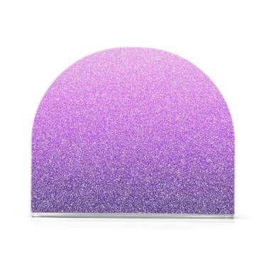 Imagem de Porta-guardanapos de mesa com glitter rosa roxo, 1 pacote, suporte de guardanapo de coquetel de acrílico, porta-guardanapos para guardanapos de pano