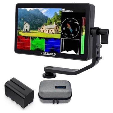 Imagem de FEELWORLD F6 Plus V2 Monitor de Campo (6 Polegadas) - Tela Touch, Bateria F750 4400mAh + Bolsa, 4K HDMI IPS 1920x1080, Assistente de Foco e Entrada/Saída DC 8.4V