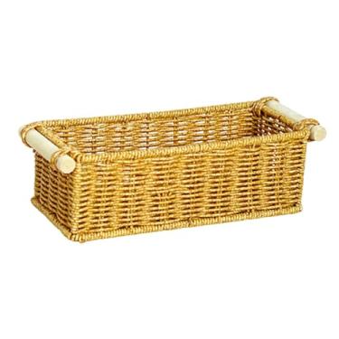 Imagem de Generic Cesta de vime para frutas, organizador de mesa multifuncional para frutas e vegetais, ideal para escritório, cozinha, dormitório e banheiro, M