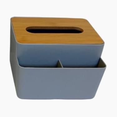 Imagem de Porta LençO de Papel，Material Mdf，Design Elegante e Esteticamente AgradáVel，FáCil de Usar，Adequado para Mesas de Jantar, Salas de Estar e Quartos(1 Cinza)