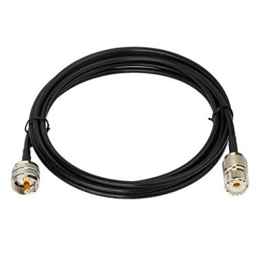 Imagem de Bingfu UHF PL259 Macho para SO239 Fêmea RG58 Extensão de Antena Cabo de Macacão Coaxial 1 m 3 pés para Rádio CB Rádio Ham Rádio de Duas Vias Rádio Amador Transceptor Móvel Walkie Talkie Marine Rádio VHF, 2 meters