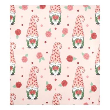 Imagem de Blueangle Capa magnética para lava-louças padrão de gnomos dos namorados, decoração da capa frontal da máquina de lavar louça, adesivos de eletrodomésticos, adesivos de eletrodomésticos, 58 cm C x 66