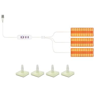 Imagem de Fita de Luz Crescimento LED Espectro Completo com 5 Níveis Reguláveis Brilho e Timer 8 12 16H Lâmpada para Plantas 72 LEDs Mudas Vegetais Floração Suc