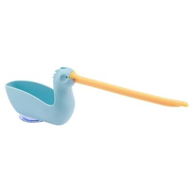 Imagem de 1 peça de ventosa giratória para pia de pelicano e caixa organizadora de armazenamento de pano com organizador de bancada econômico para cozinha e banheiro (azul