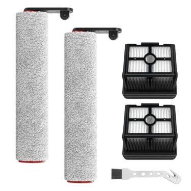 Imagem de Fixbetter Rolo de escova de substituição e filtro HEPA para Dreame H12 Pro, H12 Dual, G10 Pro, acessórios de aspirador de pó seco e molhado sem fio, 2 escovas + 2 filtros HEPA + 1 escova de limpeza