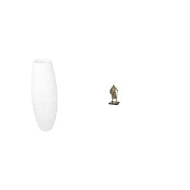 Imagem de Whtkoph Elegante Luminária de Chão em Papel com Escultura de Cavaleiro. Design Europeu Criativo para Quarto, Sala de Estar Ou Entrada de Hotel.