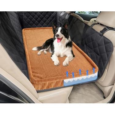 Imagem de Cama de carro para cães, extensor de banco traseiro antiderrapante, cama de cachorro lavável removível para SUVs, sedãs e caminhões, cama de viagem antiderrapante para cães, fácil de limpar, à prova