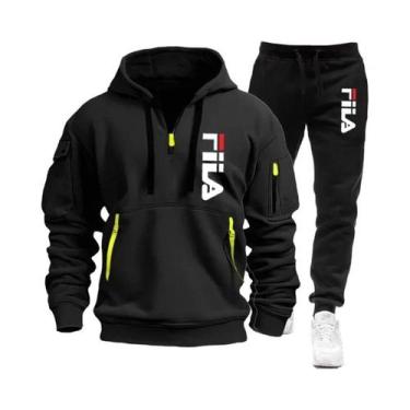 Imagem de Conjunto De Moletom Com Capuz E Calças Casuais Para Homens, Multi Bols