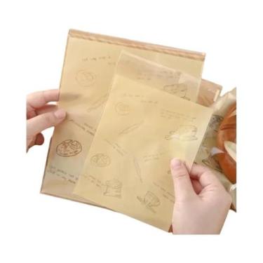 Imagem de 50pcs Sacos Plásticos Autoadesivos Para Embalagem De Padaria Croissant
