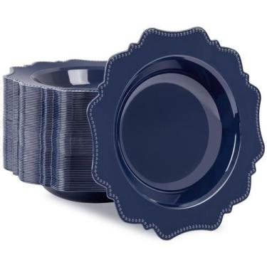 Imagem de Taças de festa de plástico COLOSUS Navy Blue, pacote 60, 350 ml