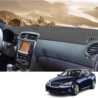 Imagem de Bmolpt Acessórios interiores personalizados para Lexus IS250 IS350 2006 2007 2008 2009 2010 2011 2012 2013 capa de painel central de couro capa de painel almofada sem HUD (Balck)