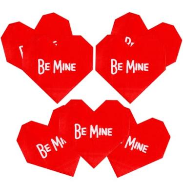 Imagem de 60 guardanapos em forma de coração, 3 camadas, 15 cm, guardanapos de festa dobrados para dia dos namorados, casamentos, noivados, aniversários, decoração de aniversário