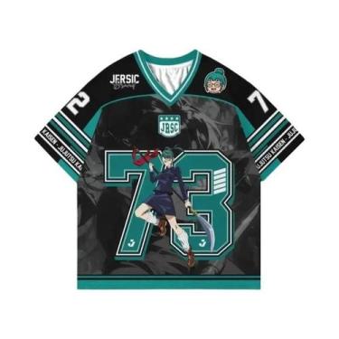 Imagem de Camiseta Unissex Oversize Estilo Y2K Coreano Com Estampa De Futebol Am