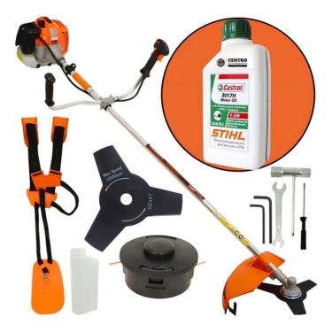 Imagem de Roçadeira Lateral Vr620h Vulcan Trent 62cc 3hp À Gasolina + Óleo Stihl 2t