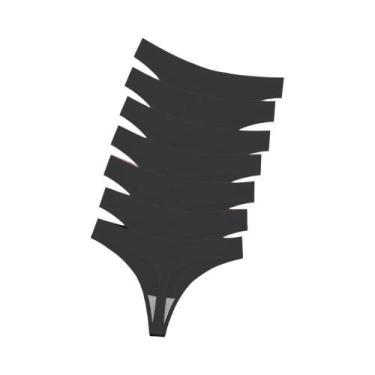 Imagem de Calcinhas G-String De Seda Gelada Sem Costura De Cintura Baixa Para Mu