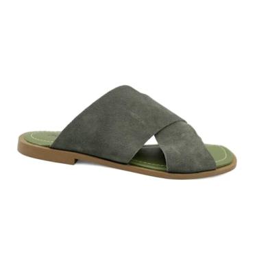 Imagem de Tamanco Feminino Rasteiro de Couro Adhere 808-0210