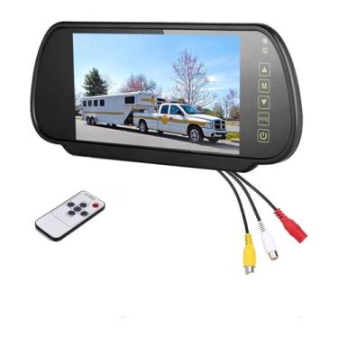 Imagem de Câmera de estacionamento sem fio com monitor de espelho retrovisor de 7 polegadas + kit de ré com visão noturna (somente a câmera)