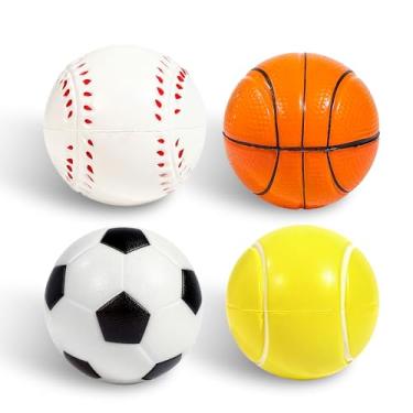 Imagem de Alívio do estresse no escritório e diversão ao ar livre, perfeito para lembrancinhas de festa e jogos de equipe, 6 cm de altura, bolas saltitantes resistentes ao desgaste, pacote com 4 - 4 cores